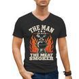 Man Myth Meat Smoker Legend BBQ Dad Men's V-Neck T-Shirt, trending gift