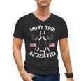 Muay Thai American Flag Martial Arts Thai Boxing Coach Men's V-Neck T-Shirt, trending gift Muay Thai American Flag Martial Arts Thai Boxing Coach Men's V-Neck T-Shirt, trending gift