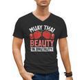 Muay Thai Beauty In Brutality Muay Thai Men's V-Neck T-Shirt, trending gift