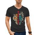 Muay Thai Thai Boxing Dragon Tiger Men's V-Neck T-Shirt, trending gift Muay Thai Thai Boxing Dragon Tiger Men's V-Neck T-Shirt, trending gift