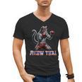 Muay Thai Cat Meow Thai Boxing Men's V-Neck T-Shirt, trending gift