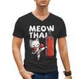 Muay Thai Cat Meow Thai Thai Boxing For Youth Muay Thai Men's V-Neck T-Shirt, trending gift