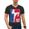 Muay Thai Fighter Retro Kickboxing Training MMA Men's V-Neck T-Shirt, trending gift
