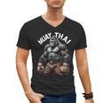 Muay Thai Gorilla Strength Power Fighter Men's V-Neck T-Shirt, trending gift