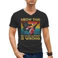 Muay Thai Because Murder Is Wrong Cat Meow Thai Men's V-Neck T-Shirt, trending gift Muay Thai Because Murder Is Wrong Cat Meow Thai Men's V-Neck T-Shirt, trending gift