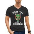 Muay Thai Oni Mask Thai Boxing And Kickboxing Men's V-Neck T-Shirt, trending gift