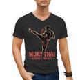 Muay Thai Respect The Art Martial Arts Kickboxing MMA Men's V-Neck T-Shirt, trending gift Muay Thai Respect The Art Martial Arts Kickboxing MMA Men's V-Neck T-Shirt, trending gift