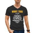 Muay Thai Sak Yant MMA Tattoo Tiger Lion Knife Martial Art Men's V-Neck T-Shirt, trending gift