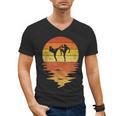 Muay Thai Shirt Retro Sunset 70s Vintage Muay Thai Men's V-Neck T-Shirt, trending gift