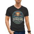 National Park Voyageurs Retro Sunset Canoe Paddling Badge Men's V-Neck T-Shirt, trending gift National Park Voyageurs Retro Sunset Canoe Paddling Badge Men's V-Neck T-Shirt, trending gift