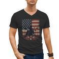 Patriotic Drum Kit Silhouette American Flag Men's V-Neck T-Shirt, trending gift Patriotic Drum Kit Silhouette American Flag Men's V-Neck T-Shirt, trending gift