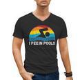 I Pee In Pools Swimmer Swimming Coach Player Graphic Men's V-Neck T-Shirt, trending gift