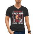 Punch Hard Finish Firmly Kickboxer Fan Muay Thai Boxing Men's V-Neck T-Shirt, trending gift