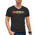Retro Swimming Vintage Swimming Swimmer Men's V-Neck T-Shirt, trending gift