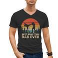 Retro Vintage Best Muay Thai Dad Ever Father's Day Men's V-Neck T-Shirt, trending gift