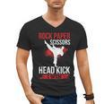Rock Paper Scissors Head Kick I Win Muay Thai Men's V-Neck T-Shirt, trending gift