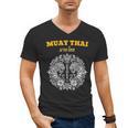Sak Yant Muay Thai Art Tattoo Twin Tiger Kickboxing Thailand Men's V-Neck T-Shirt, trending gift Sak Yant Muay Thai Art Tattoo Twin Tiger Kickboxing Thailand Men's V-Neck T-Shirt, trending gift