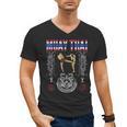 Sawadee Thai Traditional Sak Yant Thai Twin Tiger Muay Thai Men's V-Neck T-Shirt, trending gift