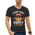 Stand Back Daddy Is Grilling Grill Meat Barbecue Bbq Dad Men's V-Neck T-Shirt, trending gift