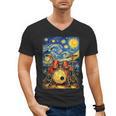 Starry Night Drum Kit Van Gogh Style Art Men's V-Neck T-Shirt, trending gift Starry Night Drum Kit Van Gogh Style Art Men's V-Neck T-Shirt, trending gift