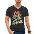 Swimmer Eat Sleep Swim Repeat I Swimming Men's V-Neck T-Shirt, trending gift