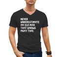 Never Underestimate An Old Man That Knows Muay Thai Men's V-Neck T-Shirt, trending gift