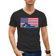 USA Flag Swimmer Swimming Sport Athlete Swim Swimming Men's V-Neck T-Shirt, trending gift USA Flag Swimmer Swimming Sport Athlete Swim Swimming Men's V-Neck T-Shirt, trending gift