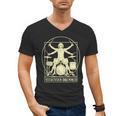 Vitruvian Drummer Drum Kit Music Lover Musician Men Men's V-Neck T-Shirt, trending gift
