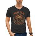 Weathered Muay Thai Fighter Thai Boxing Warrior Art Men's V-Neck T-Shirt, trending gift