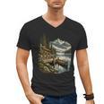 Women's Lakeside Canoe Cabin Escape Scene Men's V-Neck T-Shirt, trending gift