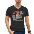 Women's Muay Thai Martial Arts Fighter Retro Vintage Sunset Graphic Men's V-Neck T-Shirt, trending gift Women's Muay Thai Martial Arts Fighter Retro Vintage Sunset Graphic Men's V-Neck T-Shirt, trending gift