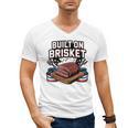 4th July BBQ Dad American Flag Brisket Smoke Men's V-Neck T-Shirt, trending gift