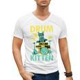 Cute Drummer Cat Drum Kitten Men's V-Neck T-Shirt, trending gift