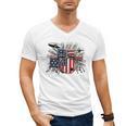 Drum Kit With American Flag Graphic For Musicians Men's V-Neck T-Shirt, trending gift Drum Kit With American Flag Graphic For Musicians Men's V-Neck T-Shirt, trending gift