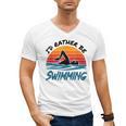 I'd Rather Be Swimming Retro Swim Swimmer Men's V-Neck T-Shirt, trending gift I'd Rather Be Swimming Retro Swim Swimmer Men's V-Neck T-Shirt, trending gift