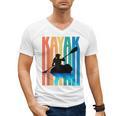 Kayaking Kayak Retro Art Canoe Raglan Baseball Tee Men's V-Neck T-Shirt, trending gift