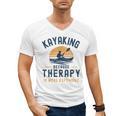 Kayaking Therapy Kayaker Canoe Paddle Lake River Men's V-Neck T-Shirt, trending gift