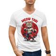 Meow Thai Funny Muay Thai And Cats Lover Men's V-Neck T-Shirt, trending gift