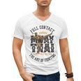 Muay Thai Fighter MMA Full Contact Retro Kickboxing Men's V-Neck T-Shirt, trending gift