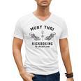 Muay Thai Twin Tigers MMA Warrior Fight Men's V-Neck T-Shirt, trending gift