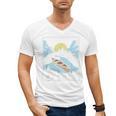 Paddle Retro Style Canoe & Outdoors Simple Canoeing Graphic Men's V-Neck T-Shirt, trending gift Paddle Retro Style Canoe & Outdoors Simple Canoeing Graphic Men's V-Neck T-Shirt, trending gift