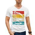 Swim Swimming Vintage Retro Swimmer Raglan Baseball Tee Men's V-Neck T-Shirt, trending gift