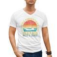 Never Underestimate An Old Man With a Canoe Retro Raglan Baseball Tee Men's V-Neck T-Shirt, trending gift