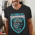 6 Stages Of Swimming Joke Sports Athlete Pool Swimmer Men's V-Neck T-Shirt 6 Stages Of Swimming Joke Sports Athlete Pool Swimmer Men's V-Neck T-Shirt