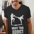 Addicted To Muay Thai Graphic Shirt Men's V-Neck T-Shirt
