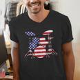 American Flag Drum Kit Patriotic US Drum Art Men's V-Neck T-Shirt American Flag Drum Kit Patriotic US Drum Art Men's V-Neck T-Shirt