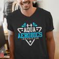 Aqua Aerobics Swimming Water Instructor Fitness Waterobics Men's V-Neck T-Shirt