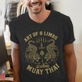 Art Of 8 Limbs MMA Tiger Muay Thai Fighter Muay Thai Men's V-Neck T-Shirt Art Of 8 Limbs MMA Tiger Muay Thai Fighter Muay Thai Men's V-Neck T-Shirt