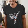 Astronaut Muay Thai Fighter Space Martial Arts Men Women Kid Men's V-Neck T-Shirt