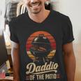 BBQ Dad Daddio Of The Patio Fathers Day Grilling Men's V-Neck T-Shirt